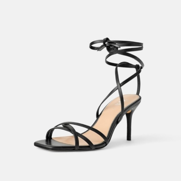 zara strappy heeled sandals